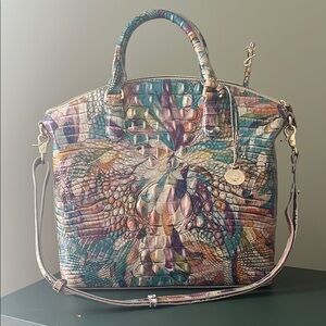 Colorful Crocodile Embossed Women's Bag
